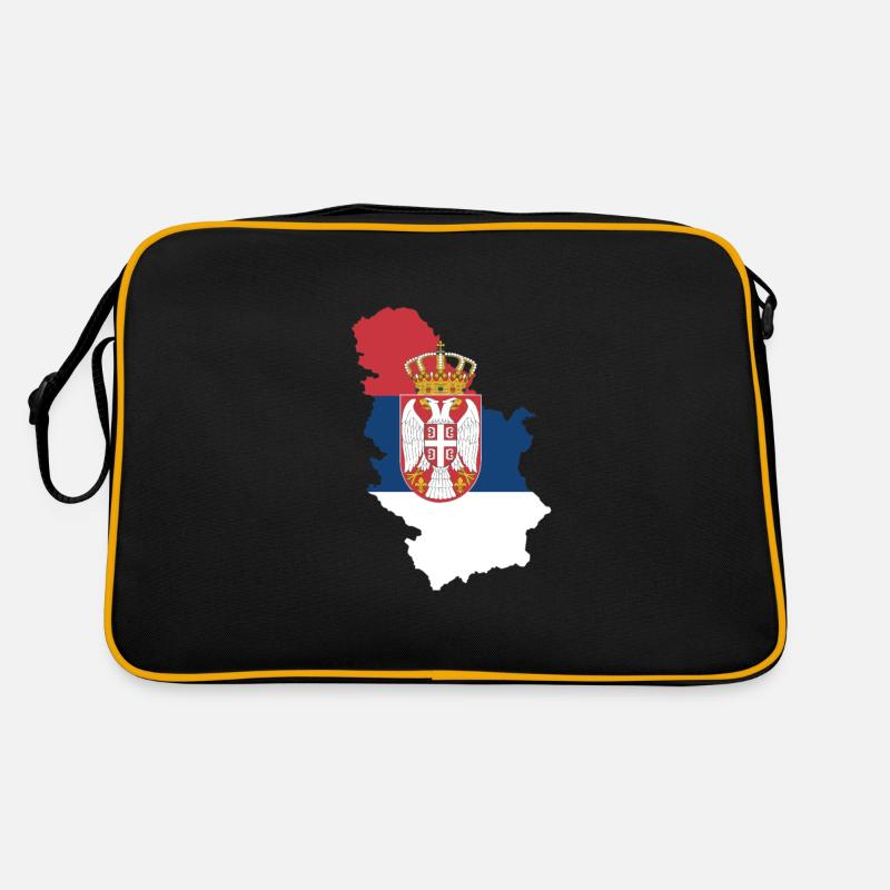 Serbie - Sac Retro - noir/or