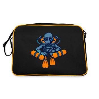 TEC DIVER SIDEMOUNT Dive Gift For Divers - Retro Bag - black/gold - Back
