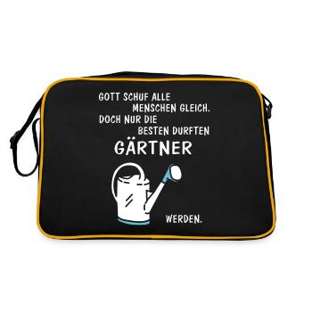 Gärtner - Retro Tasche - Schwarz/Gold - Hinten