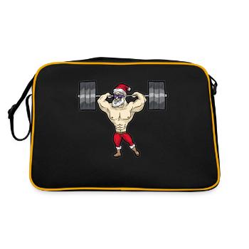 Père Noël Body BUILDER Haltérien - Sac Retro - noir/or - Dos