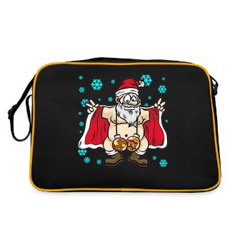 FLASHING SANTA CLAUS Stripper - Retro Bag - black/gold - Back