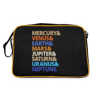 Planet Planet Solar System Milky Way Gift - Retro Bag - black/gold - Back