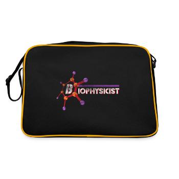 Biophysicist hobby sport leisure gift - Retro Bag - black/gold - Back