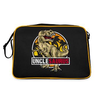 Uncle Dinosaur T-Shirt Family Prehistoric - Retro Bag - black/gold - Back