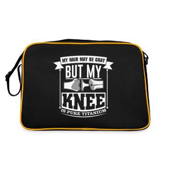 Genou de remplacement en genou en titane - Sac Retro - noir/or - Dos