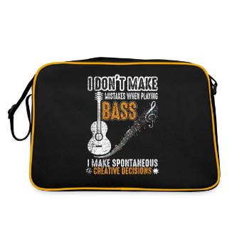 Bassgitarre Kreativ - Retro Tasche - Schwarz/Gold - Hinten
