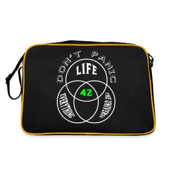 Don't Panic - Retro Bag - black/gold - Back