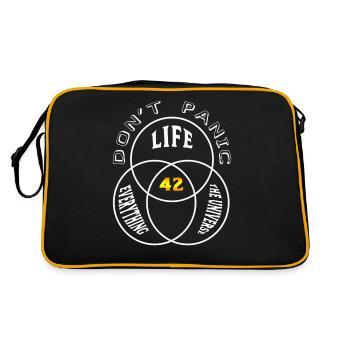 Don't Panic - Retro Bag - black/gold - Back