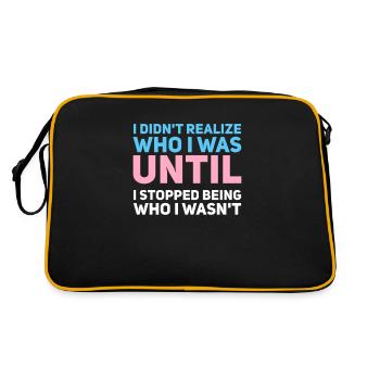 Transgender Transmann Transsexuell Gender Geschenk - Retro Tasche - Schwarz/Gold - Hinten