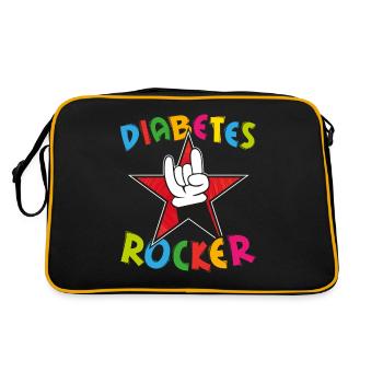 Diabetes Rocker diabetic kids gift funny - Sac Retro - noir/or - Dos