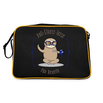 Funny official gift sloth - Retro Bag - black/gold - Back