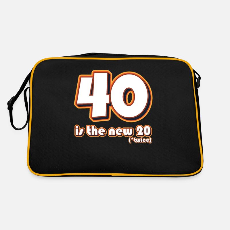 40. Geburtstag Retro Geburtstagsgeschenk Geschenk - Retro Tasche - Schwarz/Gold