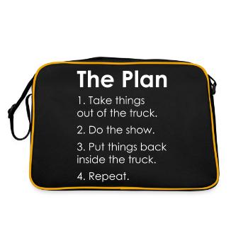 STAGEHAND CREW PLAN technicien en éclairage cadeau - Sac Retro - noir/or - Dos