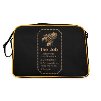 STAGEHAND CREW THE JOB cadeau technicien éclairage - Sac Retro - noir/or - Dos