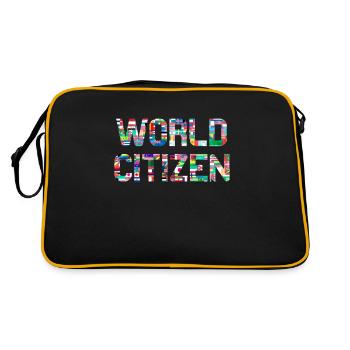 Citoyen du Monde (Drapeaux / Citoyens) avec drapeaux - Sac Retro - noir/or - Dos