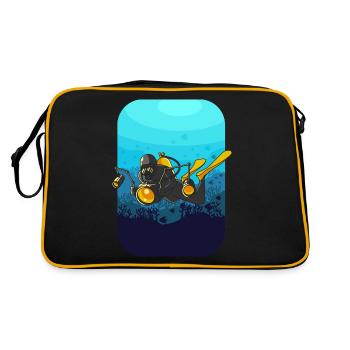 UNTERWASSERFOTOGRAF mit Kamera Geschenk Tauchen - Retro Tasche - Schwarz/Gold - Hinten