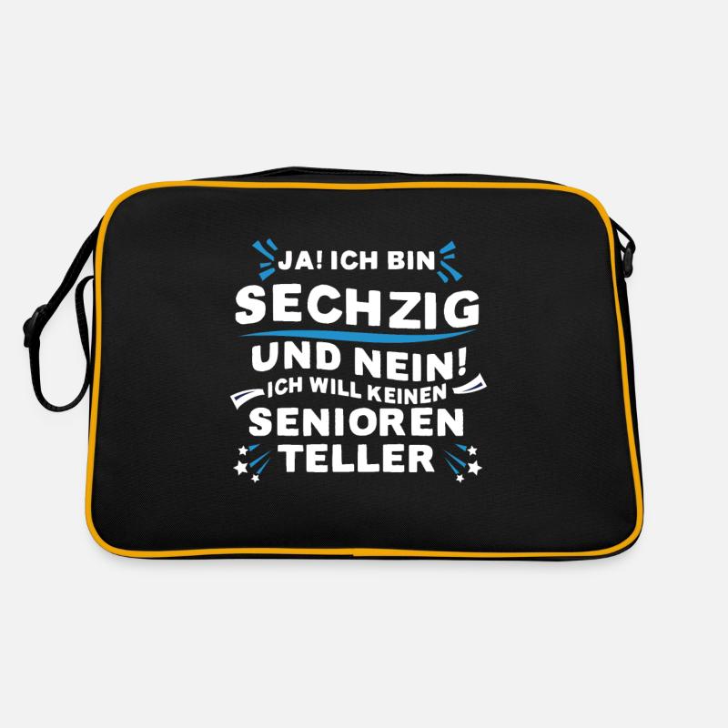 60. Geburtstag - Retro Tasche - Schwarz/Gold