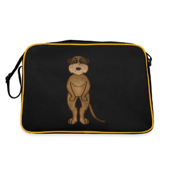 Cadeau de Suricate Suricate avec Suricate - Sac Retro - noir/or - Dos