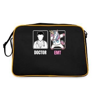 Emt tamponner licorne drôle ennuyeux docteur citation amusant - Sac Retro - noir/or - Dos