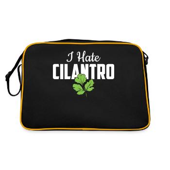 I Hate Coriander - I Hate Cilantro - Retro Bag - black/gold - Back