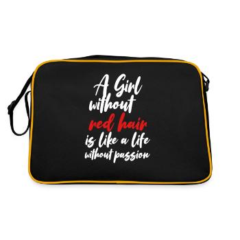Cadeau Rousse Rousse I Cheveux roux gingembre - Sac Retro - noir/or - Dos