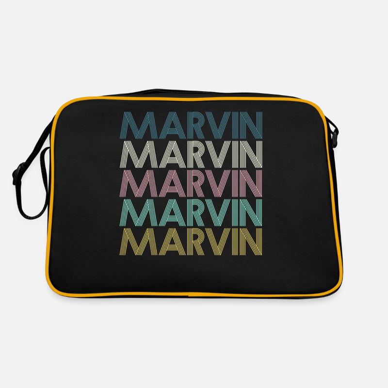 Marvin - Retro Tasche - Schwarz/Gold