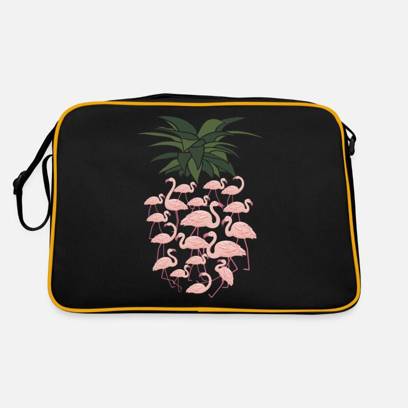 Very Cute Flamingo and Pineapple Design Gift Idea Retro Bag