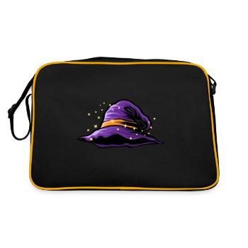 Witch hat magic hat witch wizard gift idea - Retro Bag - black/gold - Back
