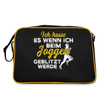 Jogging marathon flashé courir jogger - Sac Retro - noir/or - Dos