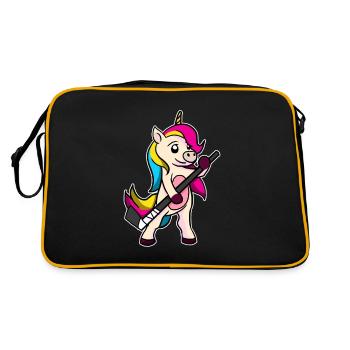 Hockey amusant hockey de terrain Licorne - Sac Retro - noir/or - Dos