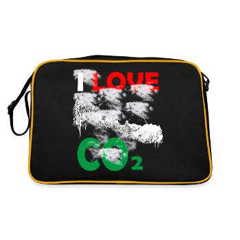 J'aime le CO2 - Sac Retro - noir/or - Dos