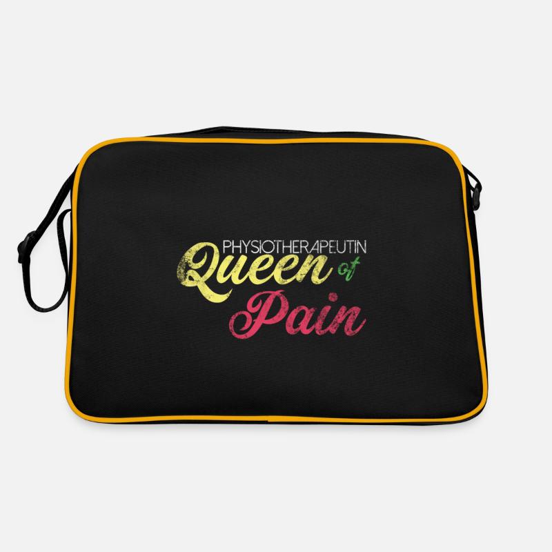 Physiotherapist Queen Of Pain Gift - Retro Bag - black/gold