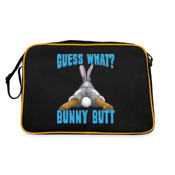 Rabbit Rabbit Kawaii Rabbit Rammer Gift - Retro Bag - black/gold - Back
