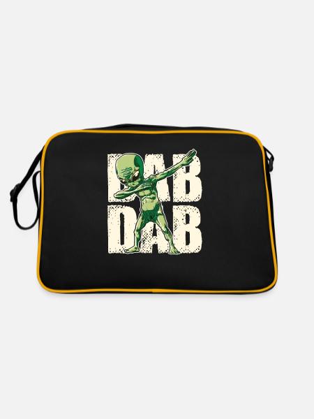 Dabbing Alien Dab Dab - Retro Bag - black/gold - Back
