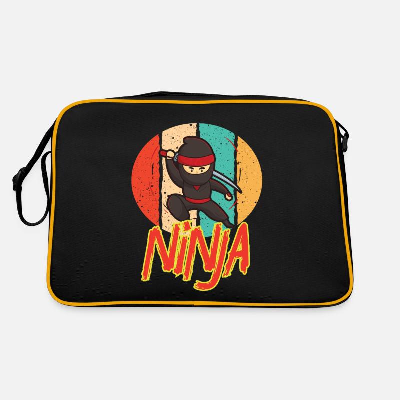 Cooles Vintages Ninja Retro Entwurfs-Ninja Liebhabergeschenk Retro Tasche