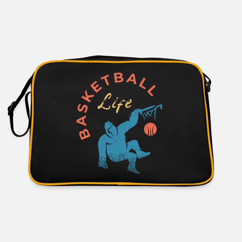 Conception de basket pour les enfants avec le thème de basket Sac Retro