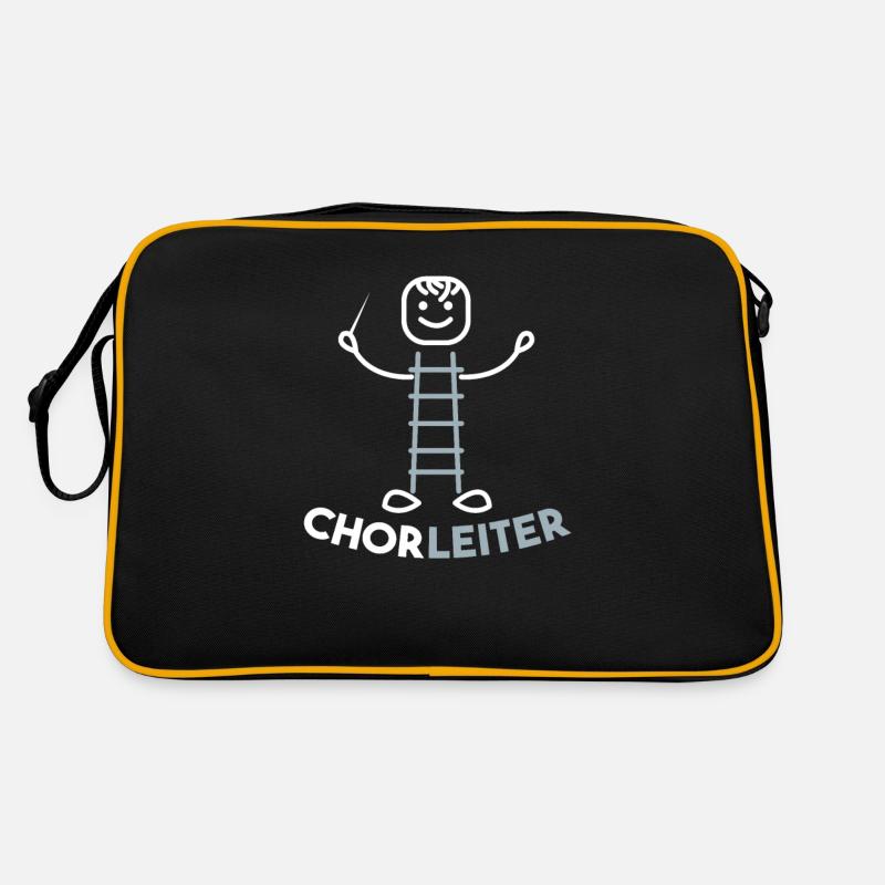 Chorleiter Chor Dirigent Stimmen Musik Geschenk - Retro Tasche - Schwarz/Gold