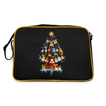 Guitars Christmas Pine Tree - Retro Bag - black/gold - Back