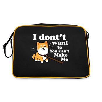 Shiba Inu - Sac Retro - noir/or - Dos