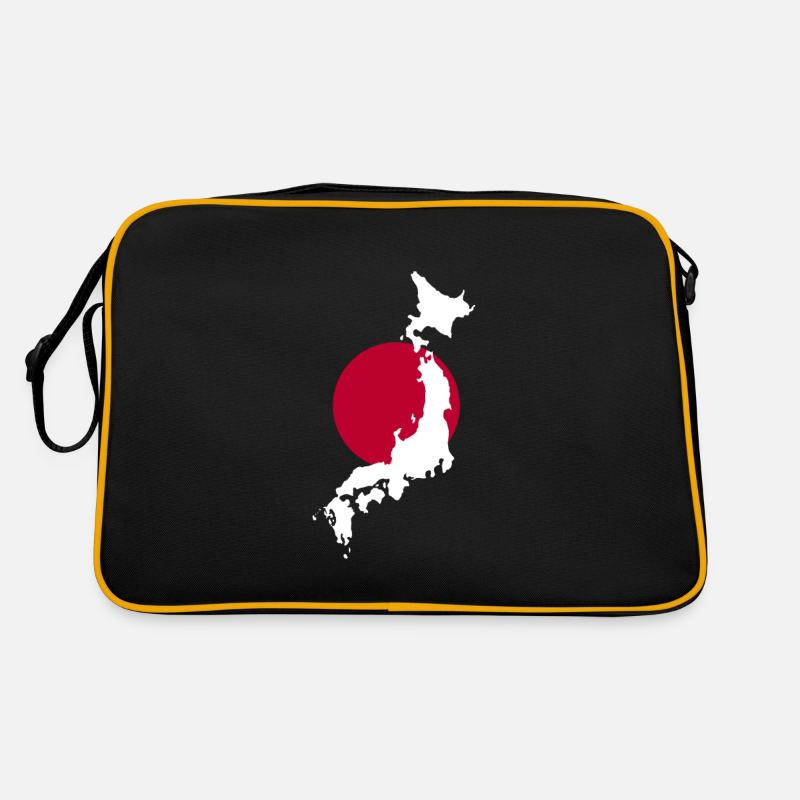 Japan map gift - Retro Bag - black/gold