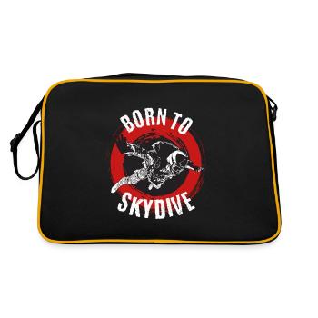 Parachute skydiving parachuting - Retro Bag - black/gold - Back