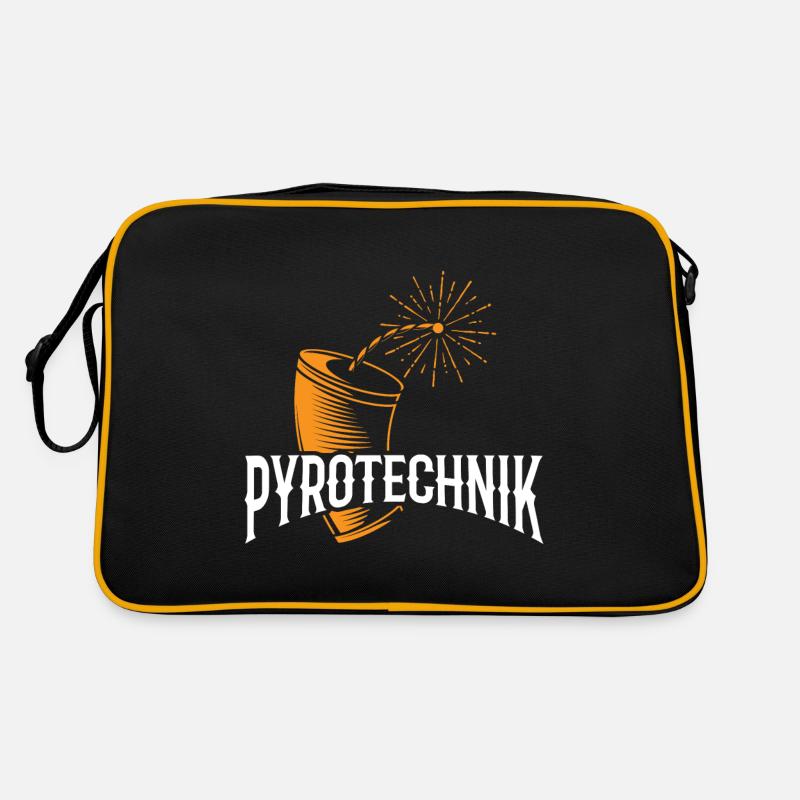 PYROTECHNIK PYRO Feuerwerk Neujahr Pyrotechniker Retro Tasche
