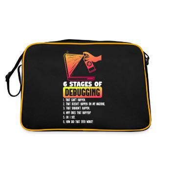 6 Stages Of Debugging - Retro Bag - black/gold - Back