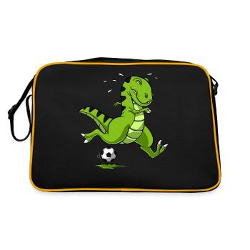 T-Rex Dinosaur Football - Sac Retro - noir/or - Dos