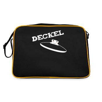 Topf Deckel - Partnershirt - Retro Tasche - Schwarz/Gold - Hinten