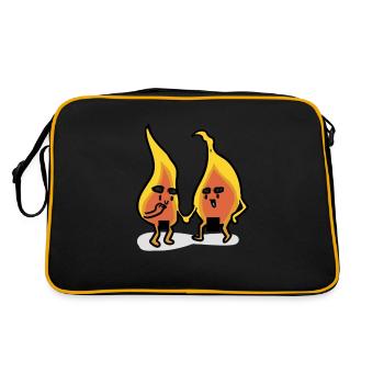 censored fire Censored Fire - Retro Bag - black/gold - Back