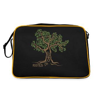 Enraciné dans l’arbre de Jésus-Christ Don de foi chrétienne - Sac Retro - noir/or - Dos