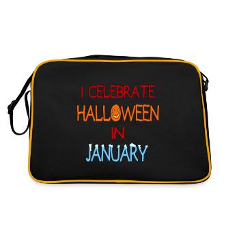 Je fête Halloween en janvier avec l'esprit Bojack Tvshow - Sac Retro - noir/or - Dos