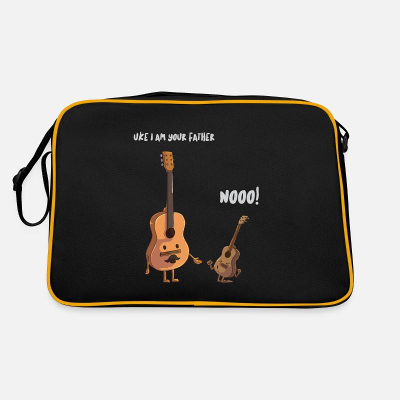 Ukulele Uke guitariste guitariste guitariste - Sac Retro - noir/or