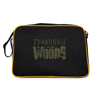 Outdoor - Retro Tasche - Schwarz/Gold - Hinten
